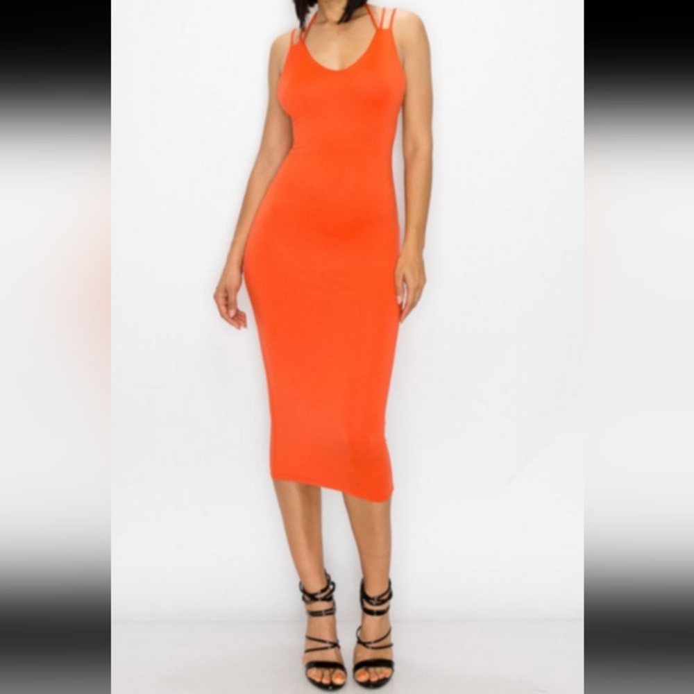 Orange summer dress